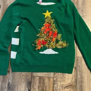 Green Christmas Tree Sweater with jingling bells